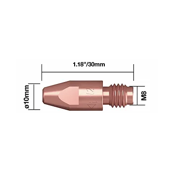 Kontaktrör M8 1,2mm/30mm CRZR 10st