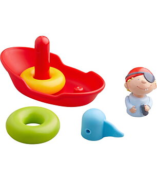 Haba Badleksak Båt med fingerdocka pirat