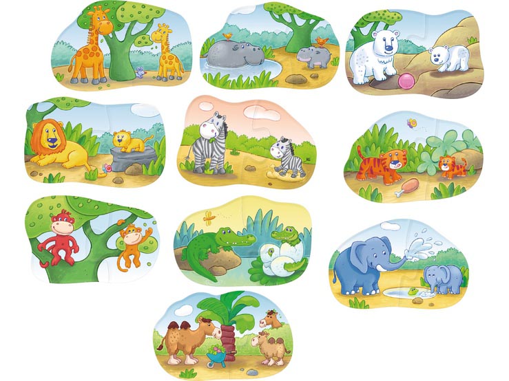 Haba Barnpussel 1, 2, Djurens ungar - 10 motiv - 2