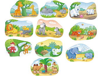 Haba Barnpussel 1, 2, Djurens ungar - 10 motiv