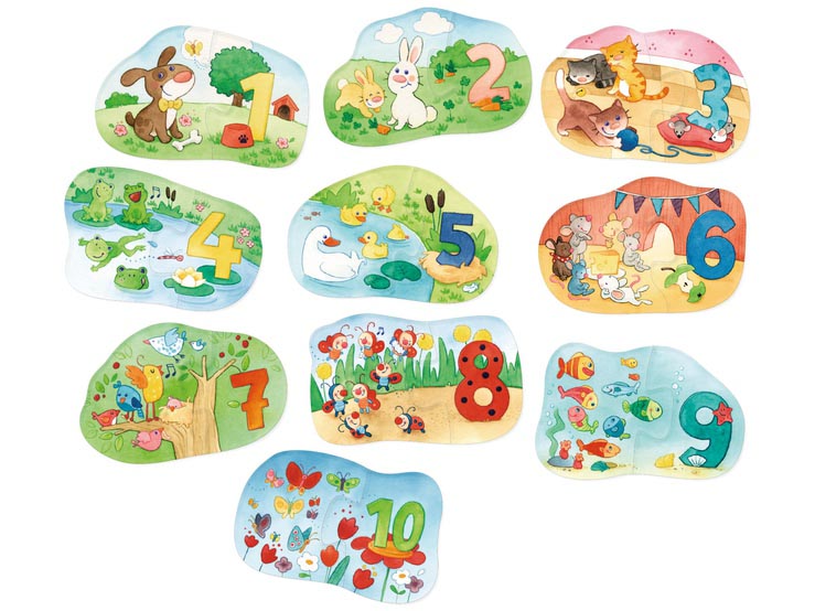 Haba Barnpussel 1, 2, Siffror 1-10 - 10 motiv - 2