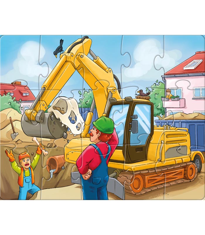 Haba Barnpussel Byggmaskiner - 2