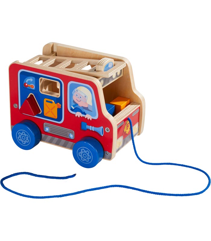 Haba Dragleksak Brandbil med sortering - 2