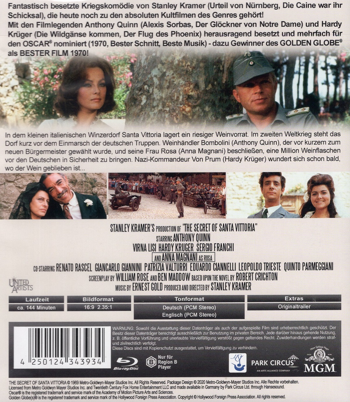 The Secret Of Santa Vittoria (ej svensk text) (Blu-ray) - 2