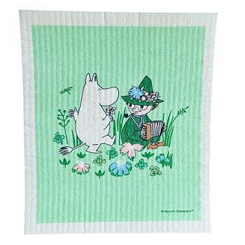 Moomin dishcloth - Moomintroll & Snufkin