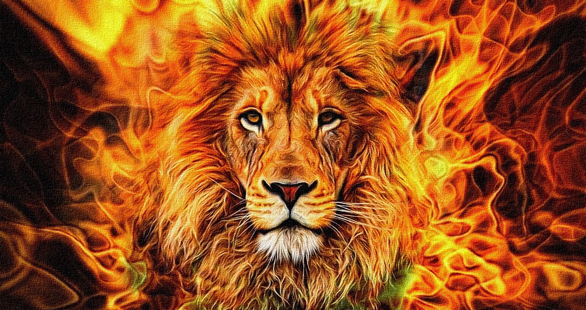 Lion on Fire, Noessa Diamond Painting