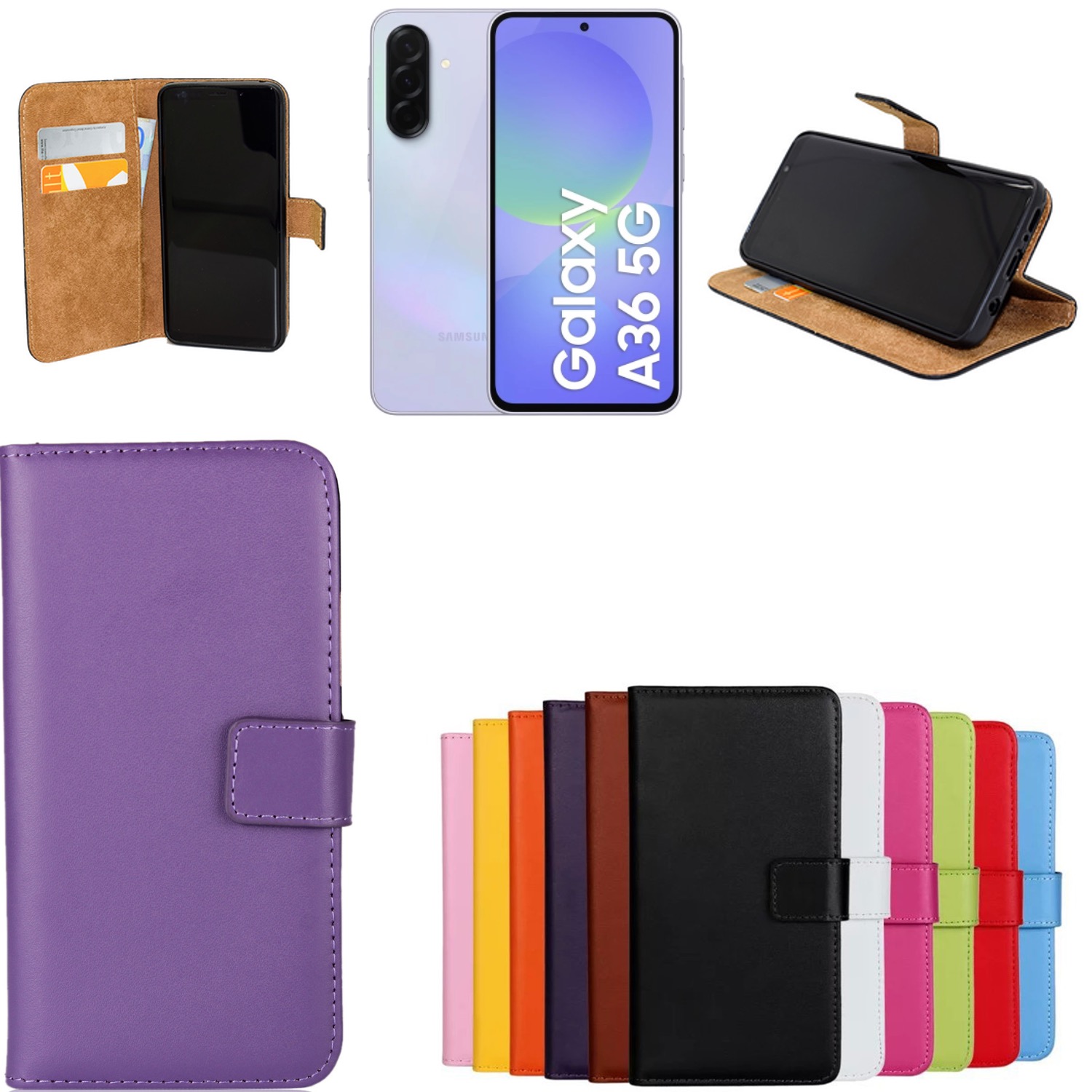 Samsung Galaxy A36 fodral plånbok skal korthållare - - 23