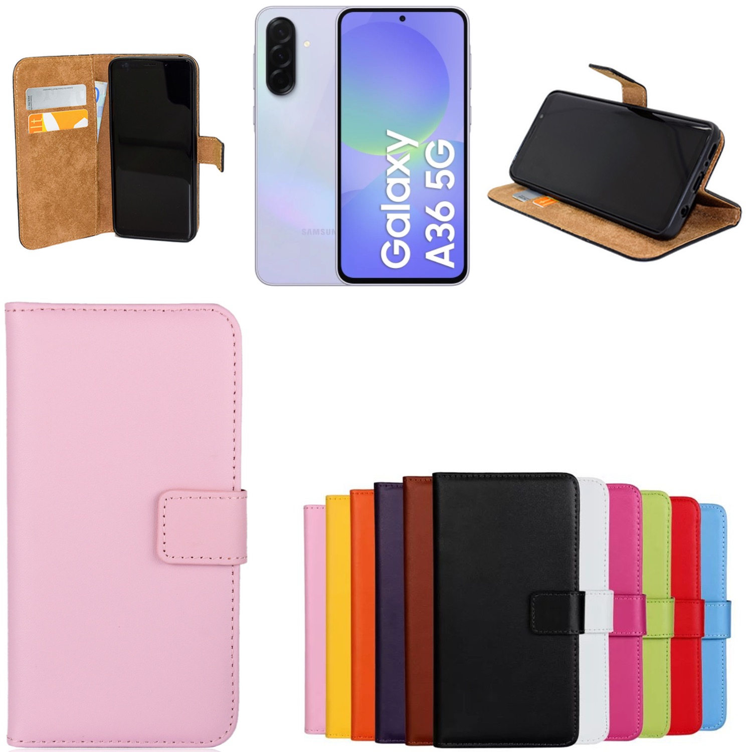 Samsung Galaxy A36 fodral plånbok skal korthållare - - 20