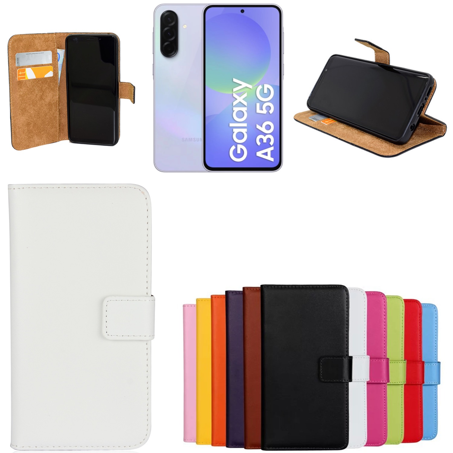 Samsung Galaxy A36 fodral plånbok skal korthållare - - 25