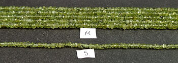 Peridot Pärlor på Sträng - Grov fasett