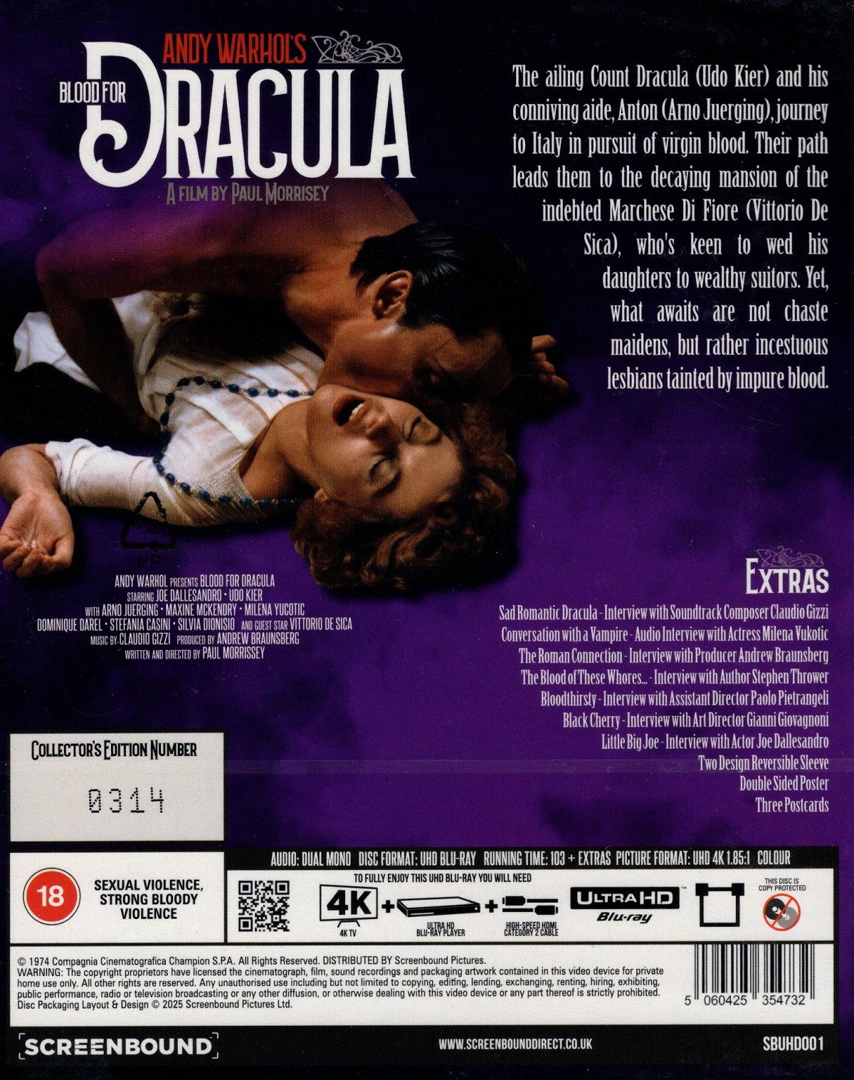 Andy Warhol Presents: Blood For Dracula (Limited Edition) (ej svensk text) (4K Ultra HD) - 2