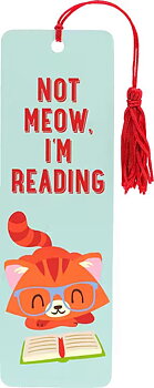 Bokmärke med tofs - Not Meow I'm Reading