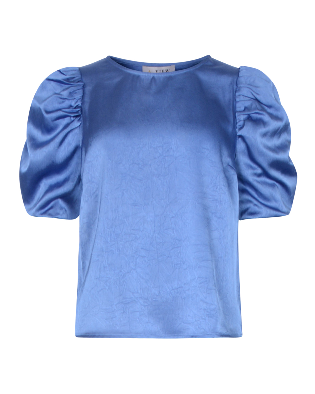 Blus Sinda puffärm blå - 4