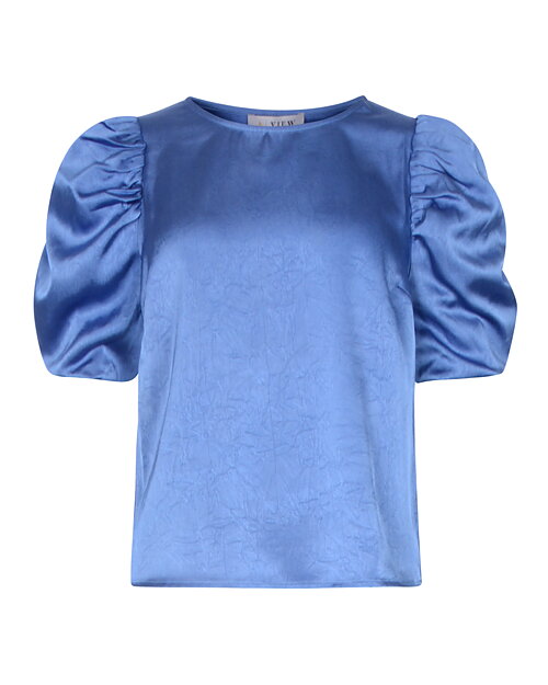 Blus Sinda puffärm blå - 4