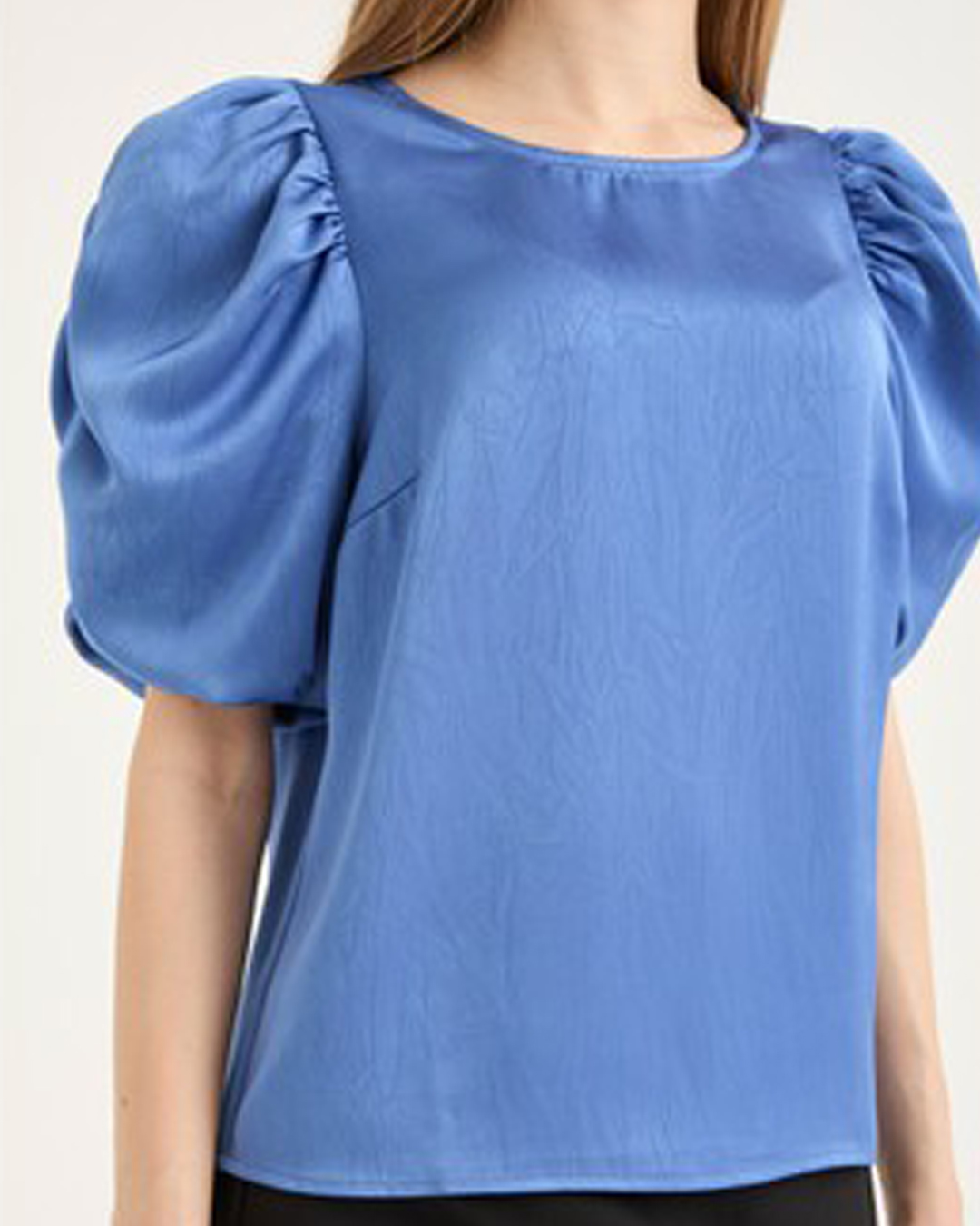 Blus Sinda puffärm blå - 3
