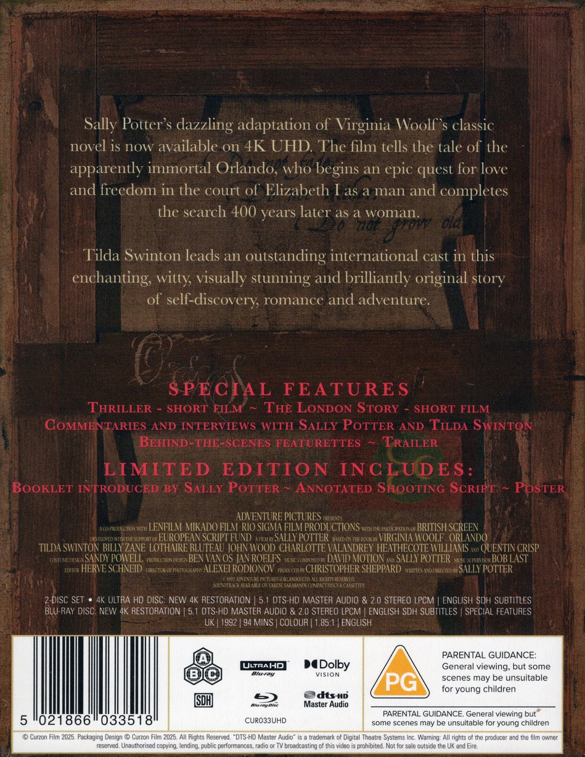 Orlando (Limited Edition) (ej svensk text) (4K Ultra HD + Blu-ray) - 2