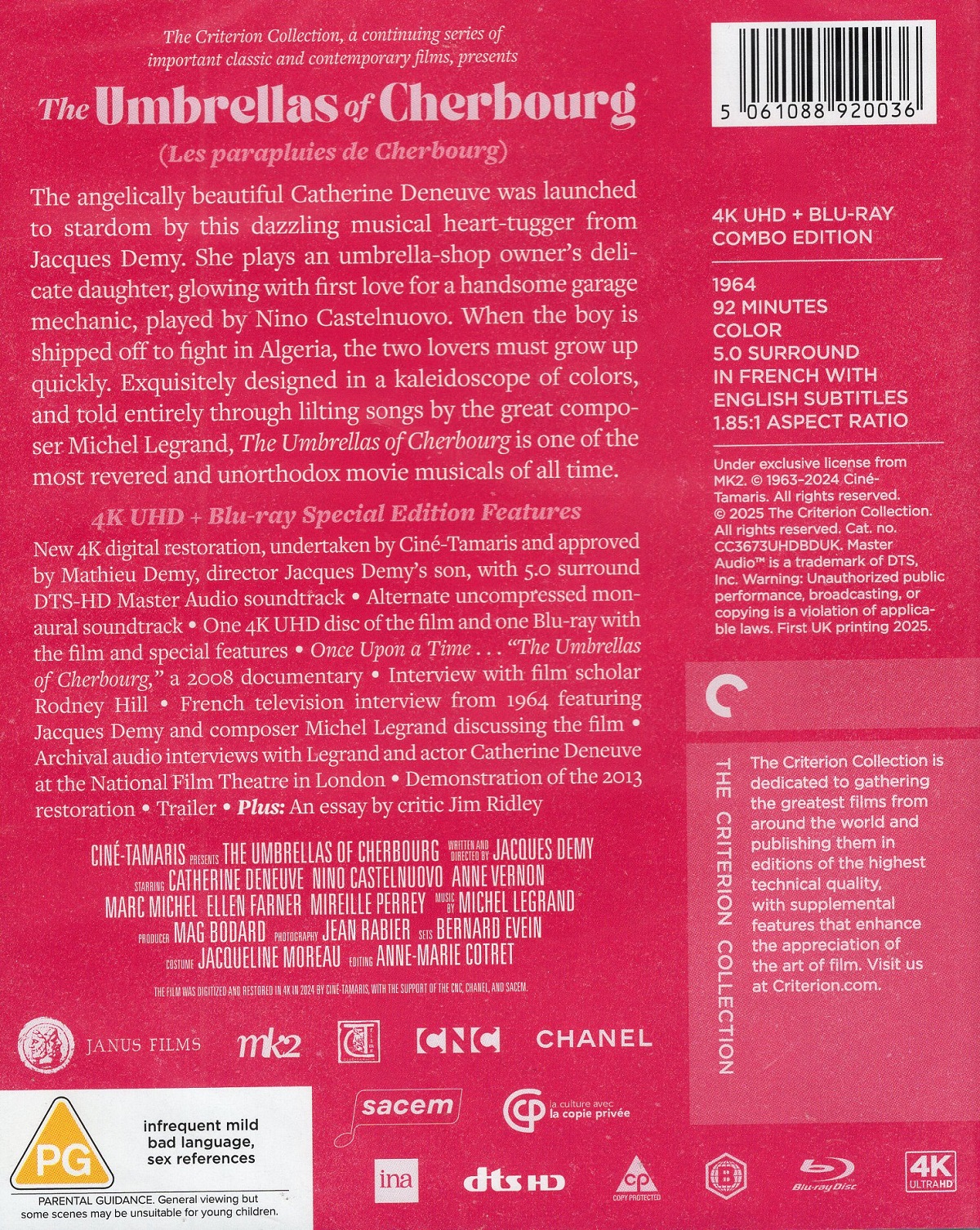 The Umbrellas of Cherbourg (Criterion Collection) (ej svensk text) (4K Ultra HD + Blu-ray) - 2