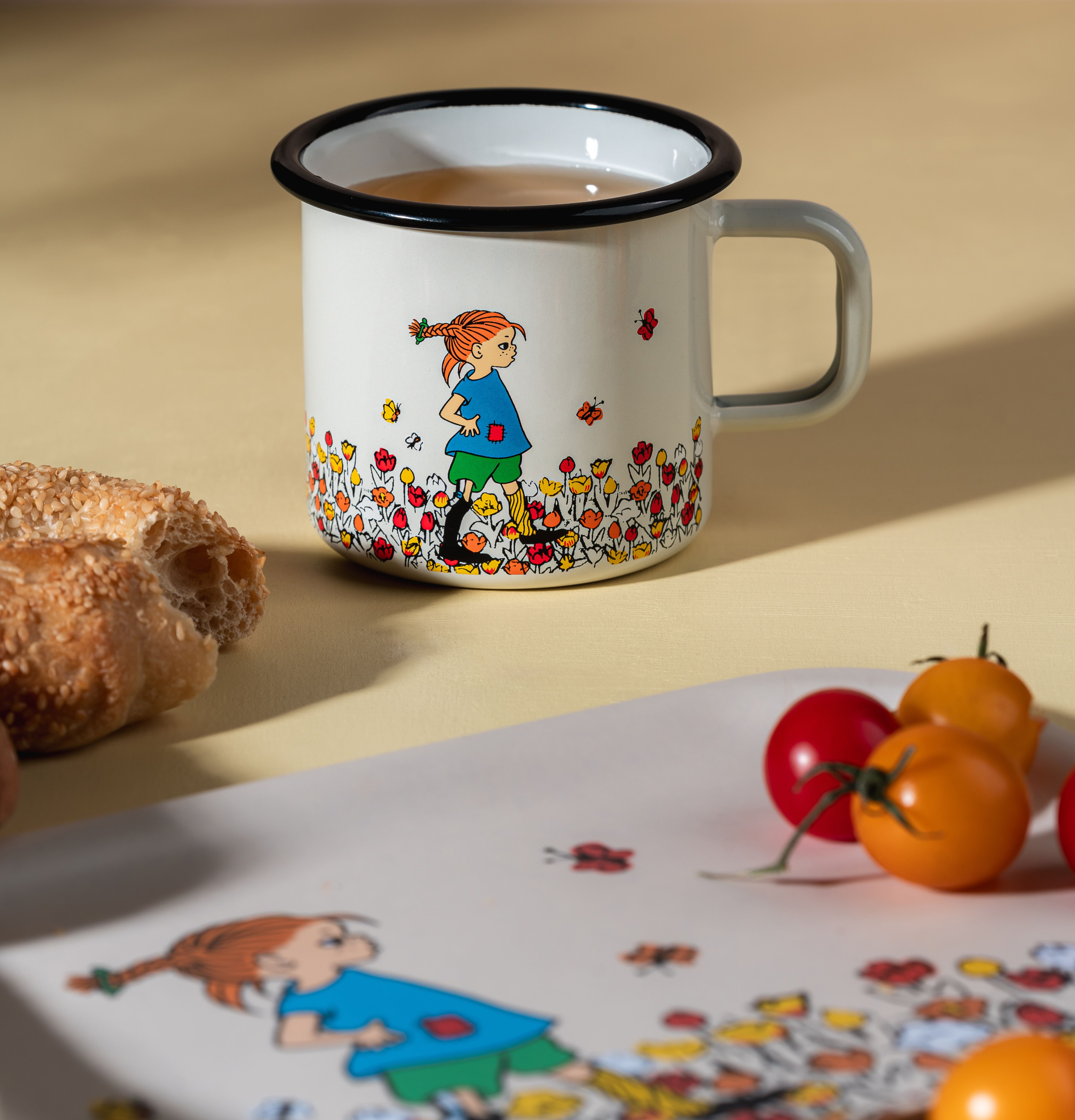 Pippi Långstrump Emaljmugg 3,7 dl - Be more Pippi - 3