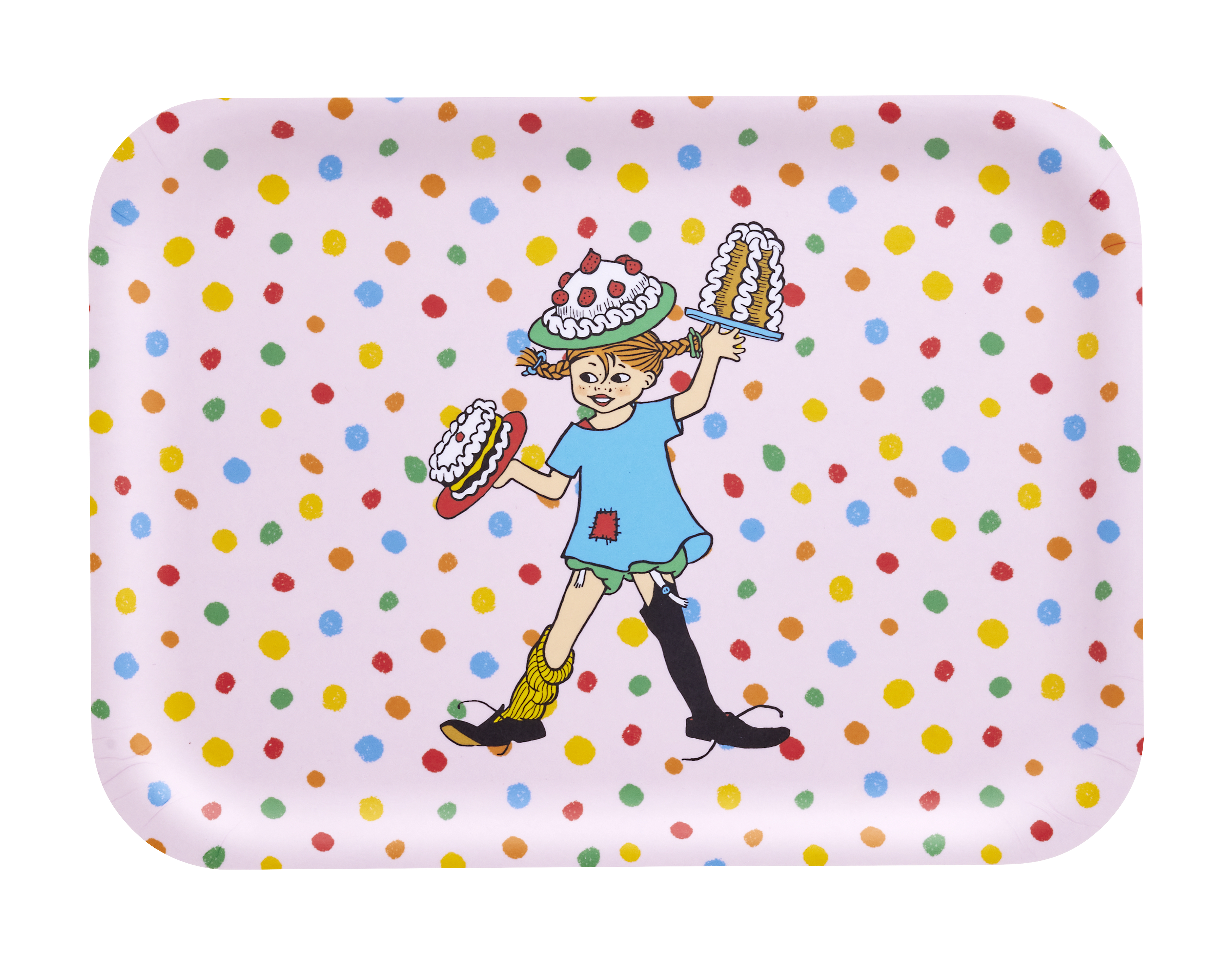 Pippi Långstrump Bricka 27x20 cm - Födelsedag