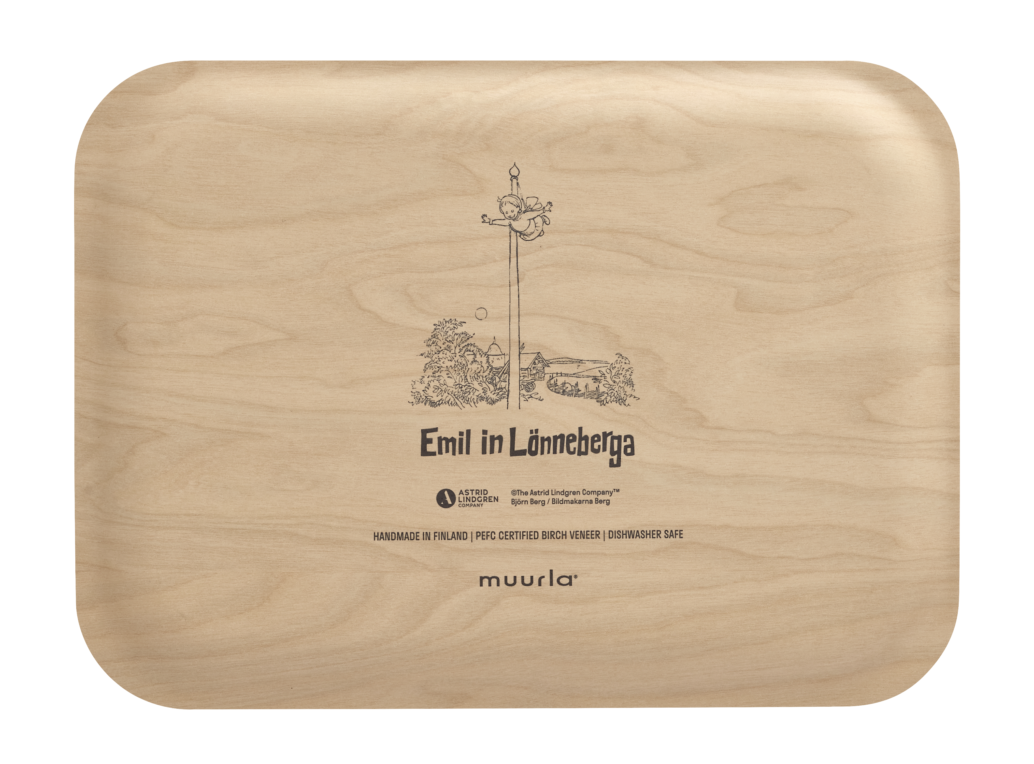 Emil i Lönneberga Bricka 27x20 cm - Flaggstång - 2