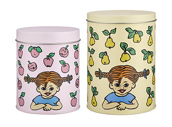 Pippi Långstrump Plåtburkar 2-Pack - Frukter