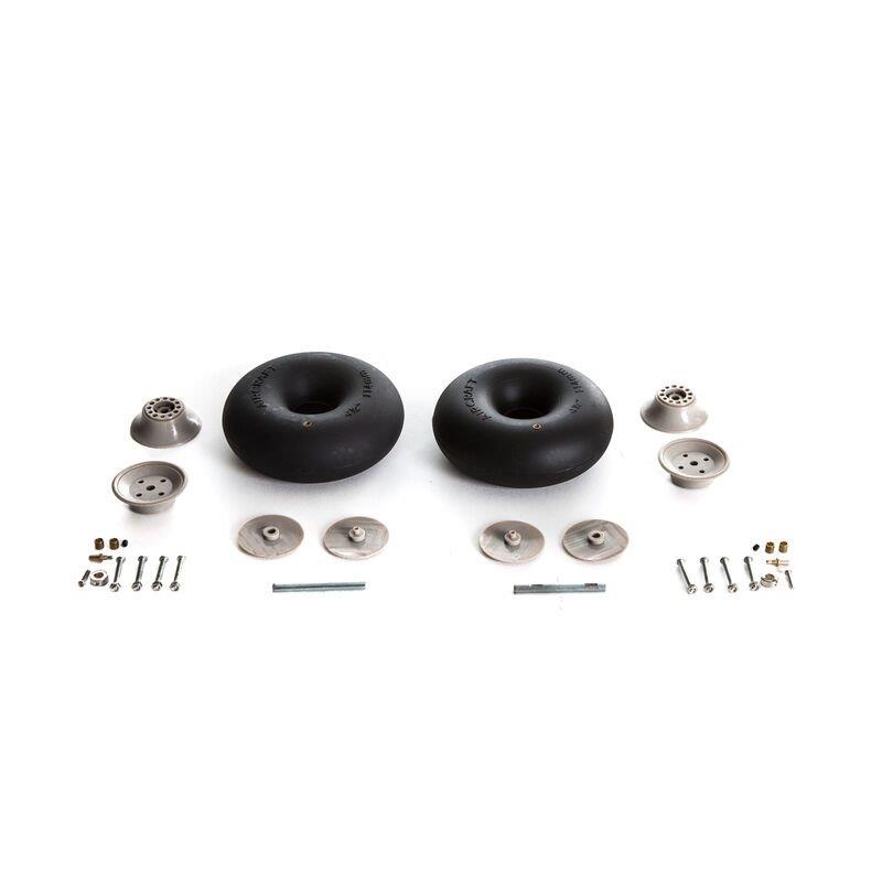 Hangar 9 4.5inch Wheels: Carbon Cub 15cc