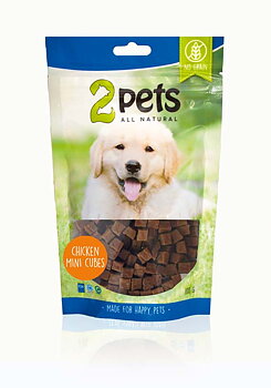 Hundgodis i minicubes av kyckling - 2pets 100g
