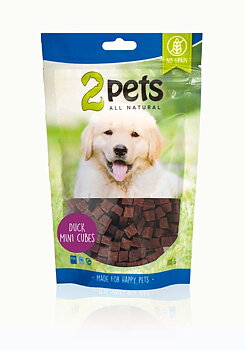Hundgodis i minicubes av anka - 2pets 100g