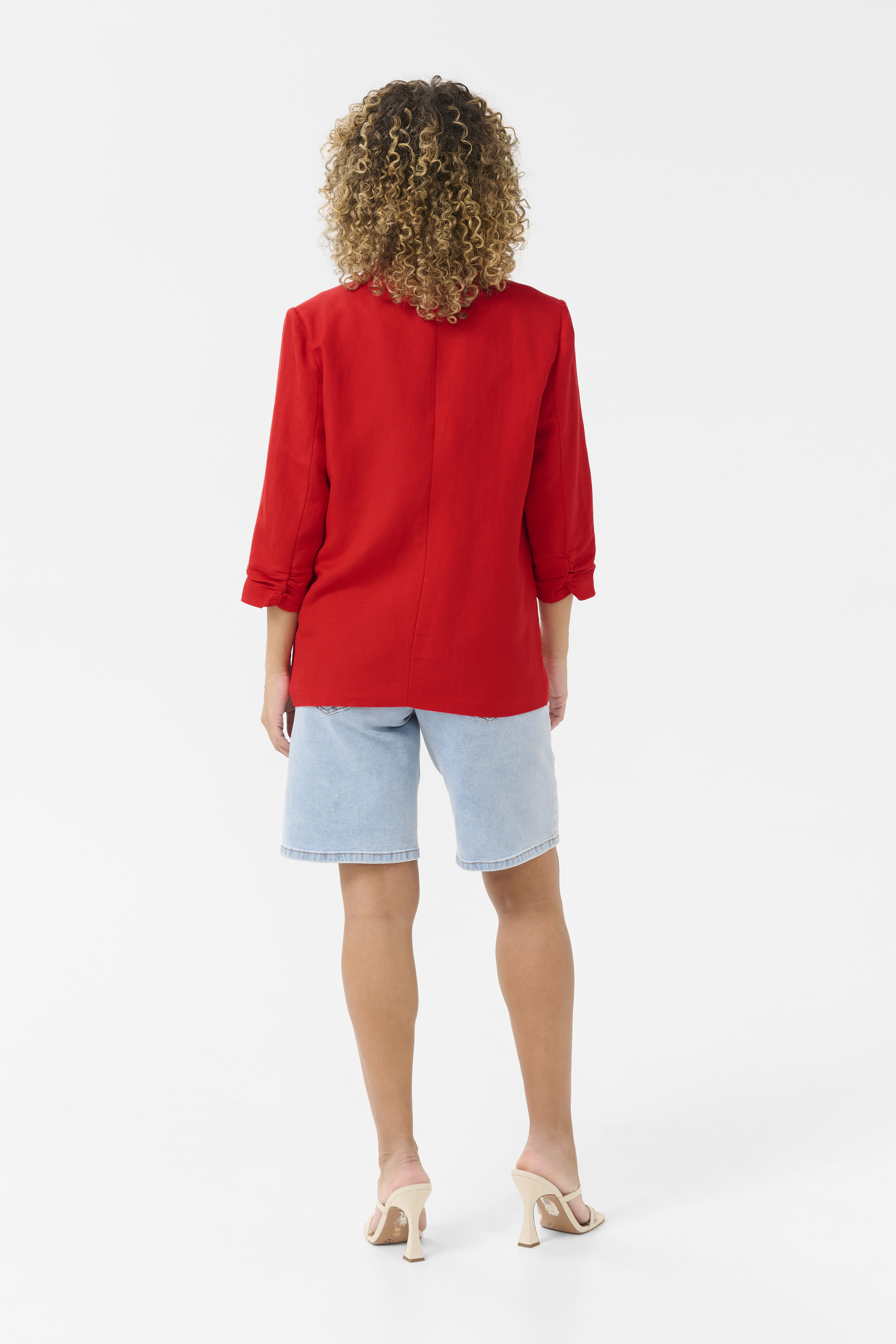 CRLinna Blazer  Flame Scarlet Röd Linnekavaj