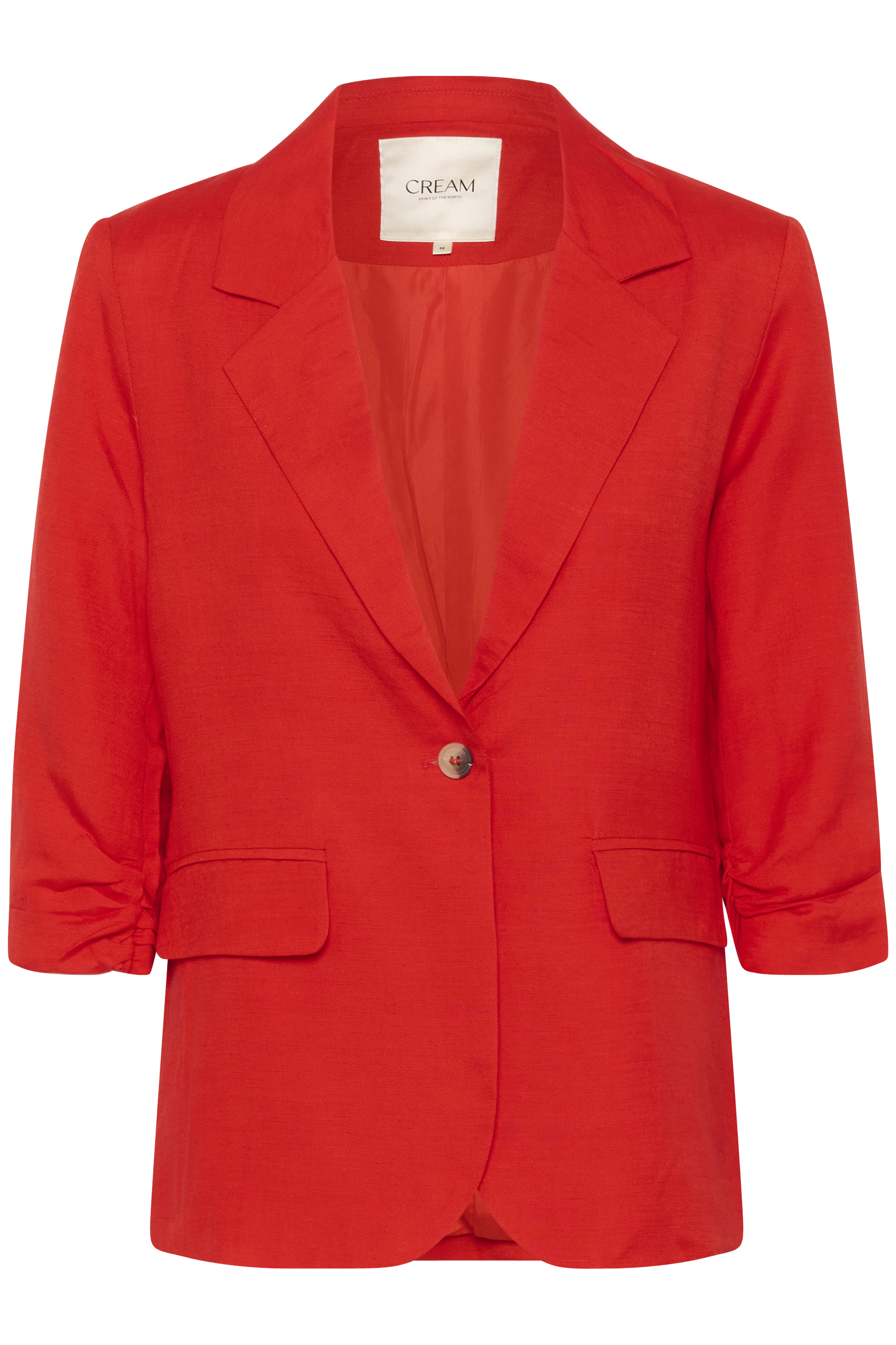 CRLinna Blazer  Flame Scarlet Röd Linnekavaj - 6
