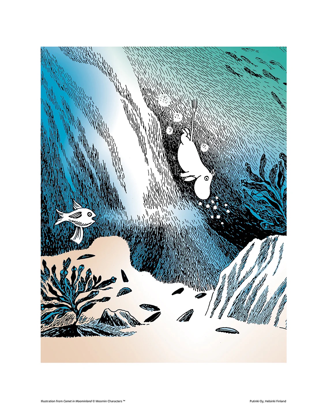 Mumin Affisch 24x30 cm - Dykning