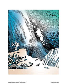 Mumin Affisch 24x30 cm - Dykning