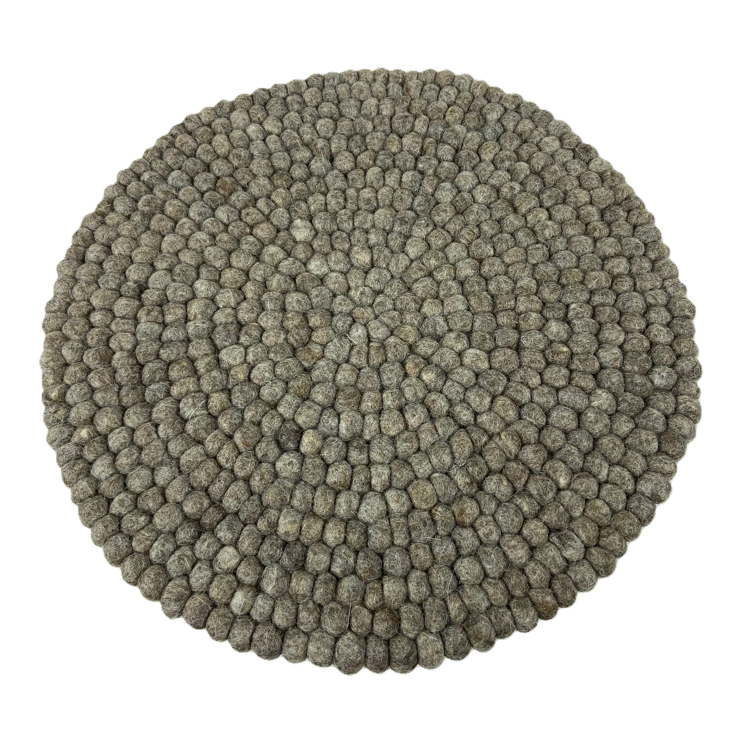 Wooldesign grytunderlägg av ullbollar, 33 cm, naturbrun