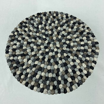 Wooldesign grytunderlägg av ullbollar, 33 cm, mix