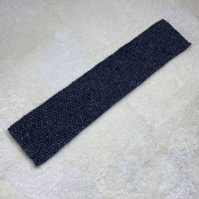 Wooldesign grytunderlägg & löpare av ullbollar, 20x90 cm, grafitgrå