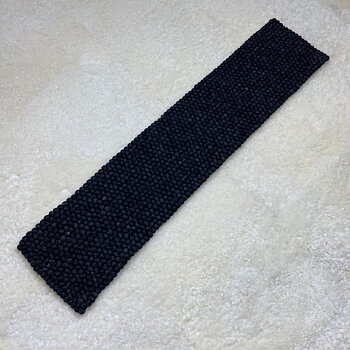 Wooldesign grytunderlägg & löpare av ullbollar, 20x90 cm, svartgrå