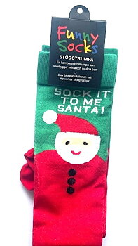 Stödstrumpa Tomtemotiv 39-45                     6-pack