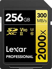 Lexar SDXC Pro 2000X UHS-II U3 R300/W260 (V90) 256GB