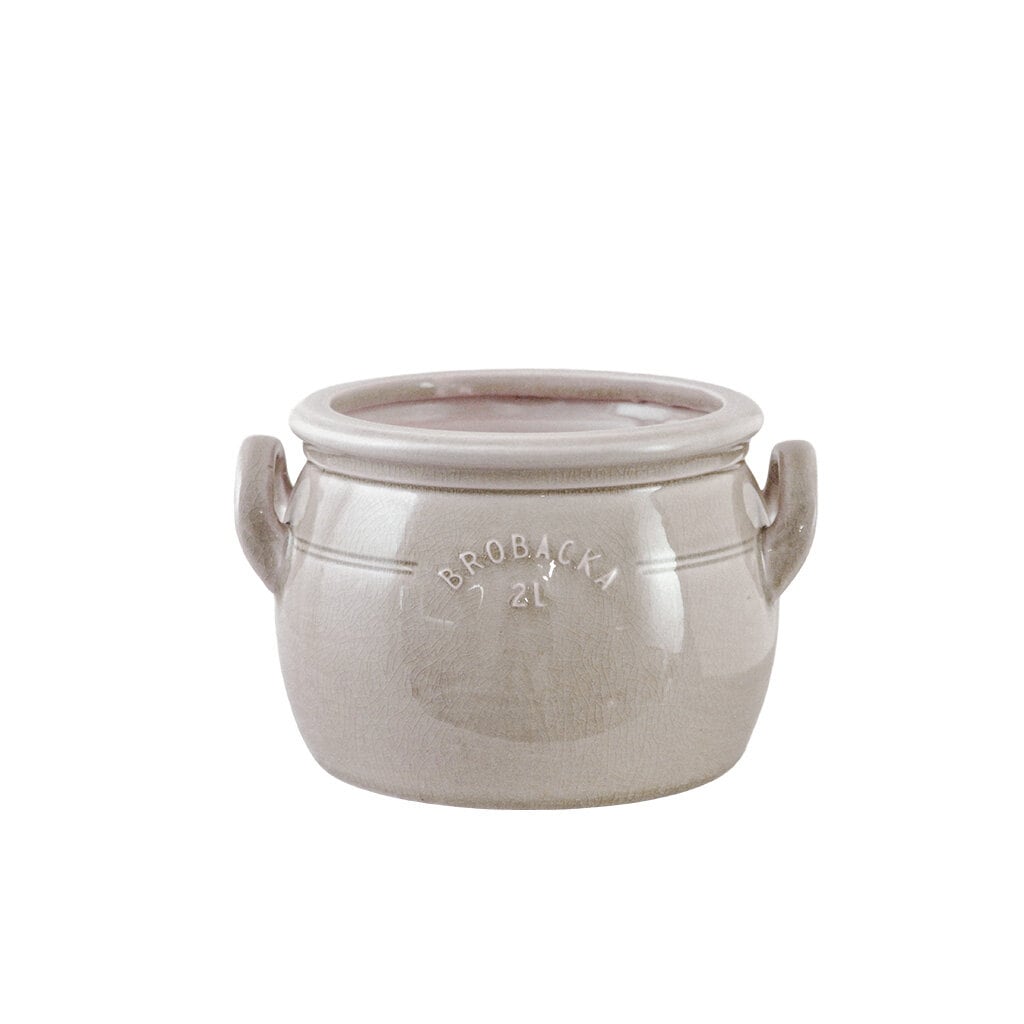 Krus "Brobacka" 2L (beige, låg) - Strömshaga