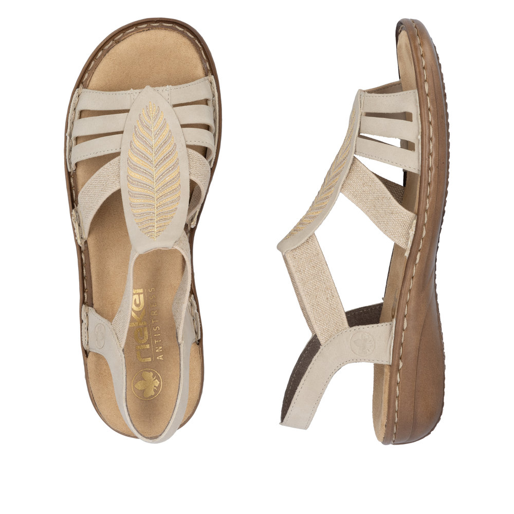 Rieker Resårsandal Beige - 8