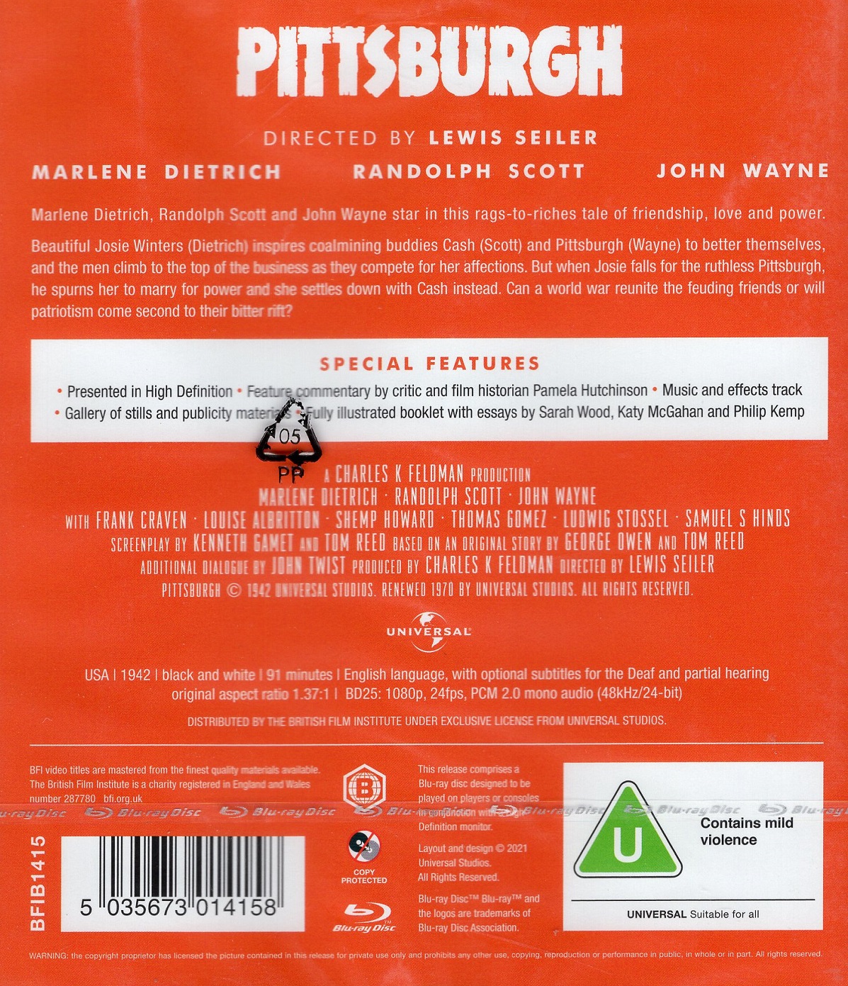 Pittsburgh (ej svensk text) (Blu-ray) - 2