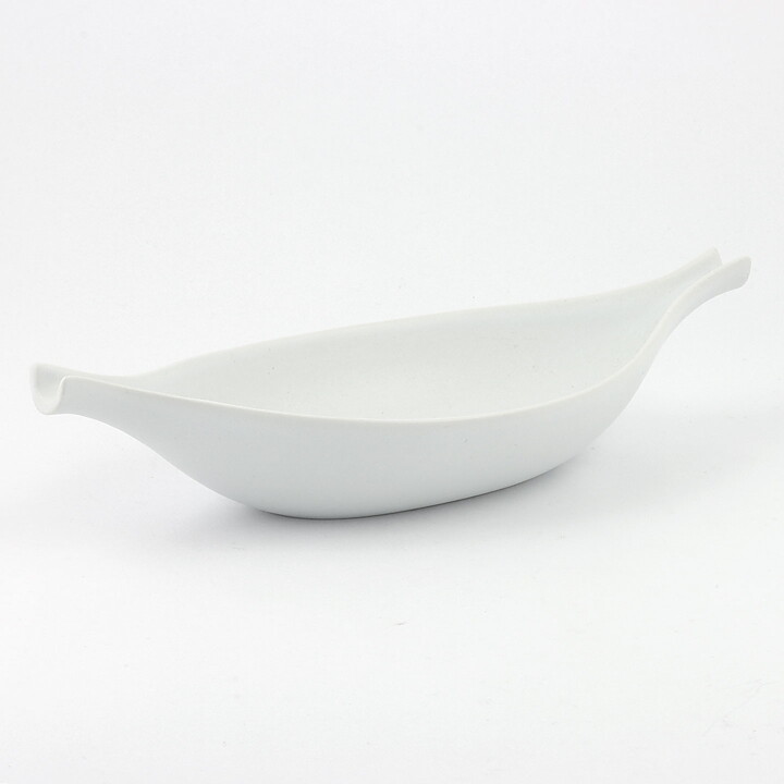 スティグ・リンドべリ Pungoシリーズ 小舟型の白いボウル  Bowl 1953年 (2)