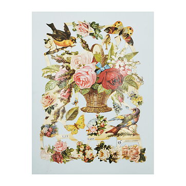 Bookmarks Second Hand - Flowers, Birds and Butterflies Vintage EF7157