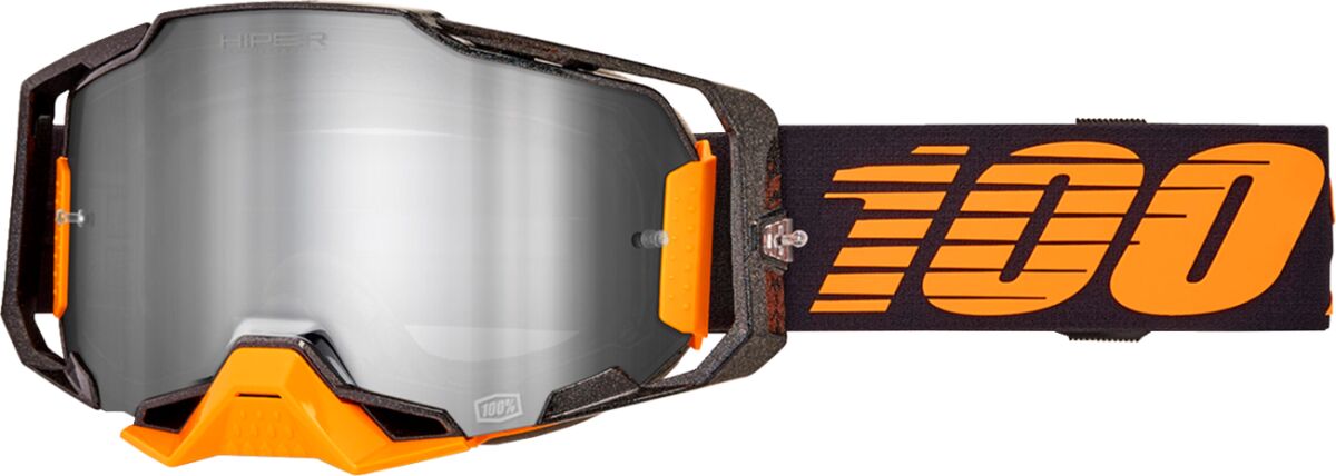 100% Armega Goggle Svart/ Oransje