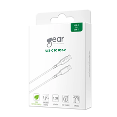 GEAR Laddkabel USB-C till USB-C 2.0, 1 meter