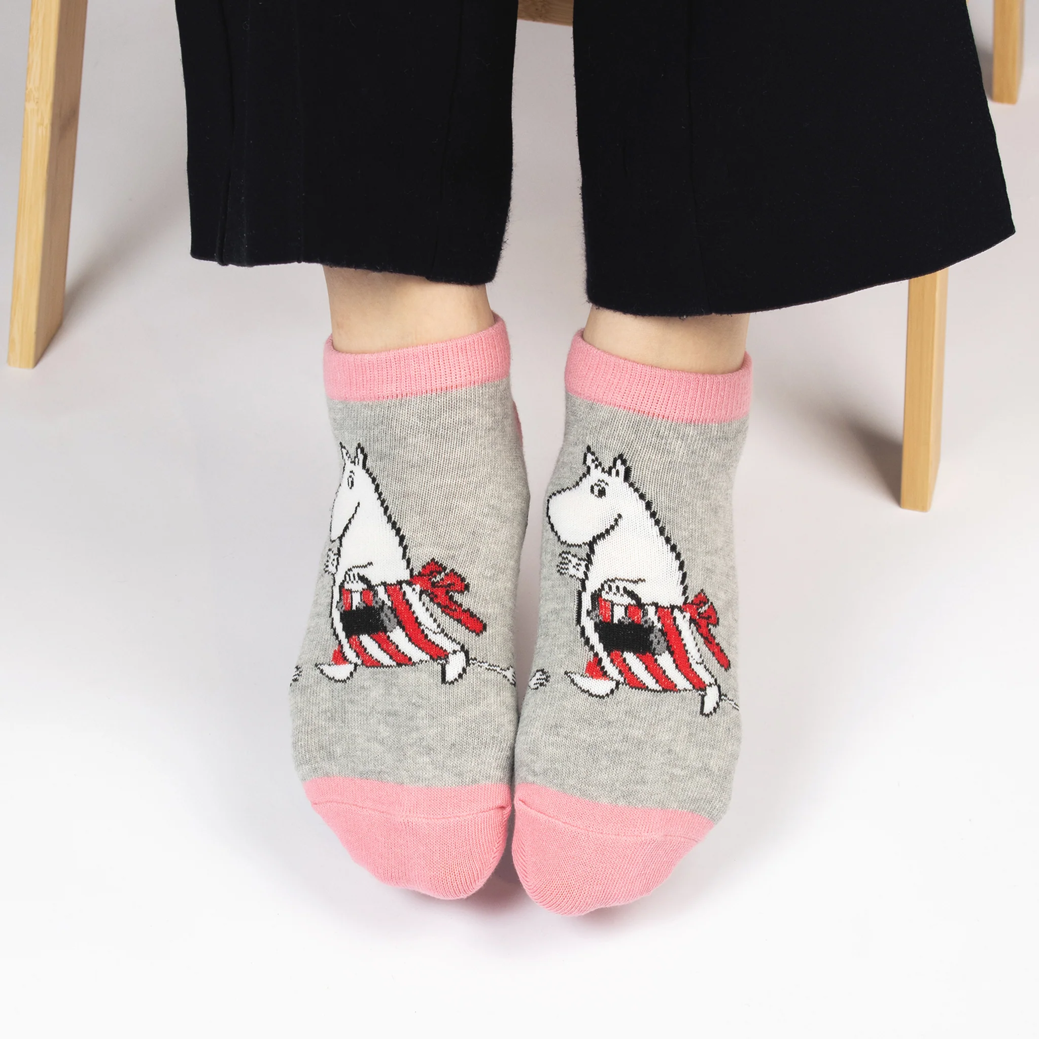 Moominmamma Women's Ankle Socks, grey - 2