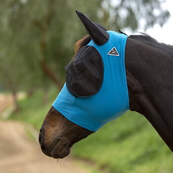 Professional's Choice® Fly Mask / flughuva (med öron) Comfort-Fit™, Pacific Blue