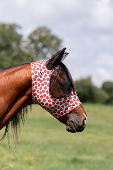 Professional's Choice® Fly Mask / flughuva (med öron) Comfort-Fit™, Lucky Ladybugs (ponny upp till full)