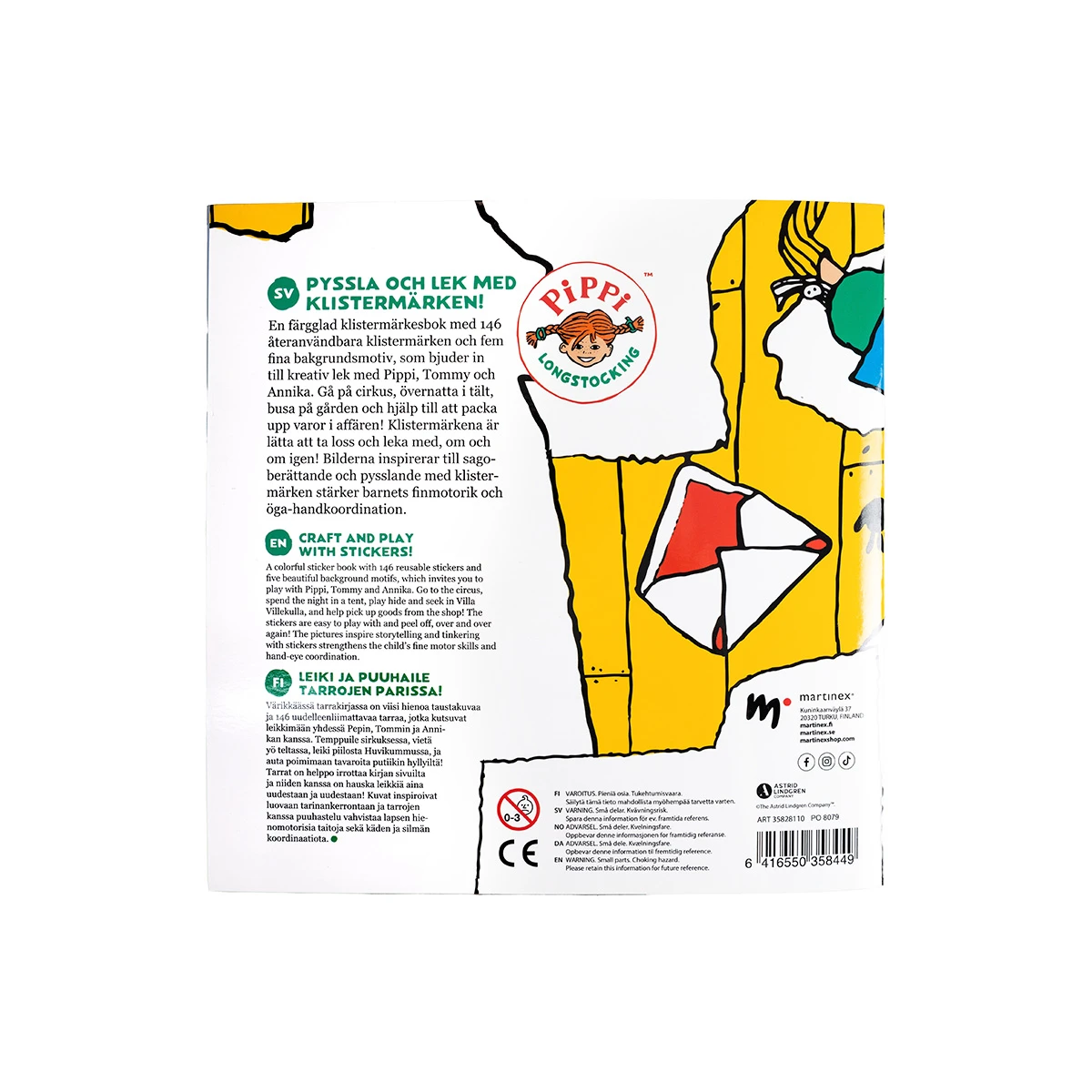 Pippi Longstocking Reusable Sticker Book - 5