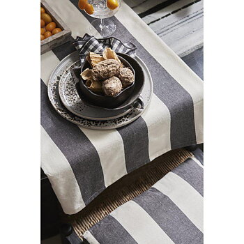 Bordsduk Striato 140x260 svart, Jakobsdals